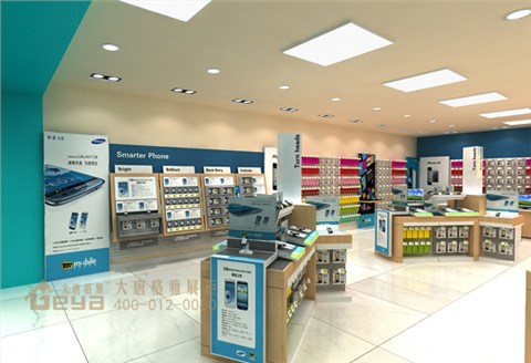 电脑手机展柜-Mobile100平方店